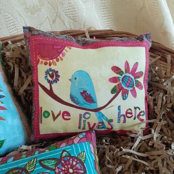 Hand Made Other - *Handmade Mini Pillow Bird Love Lives Here